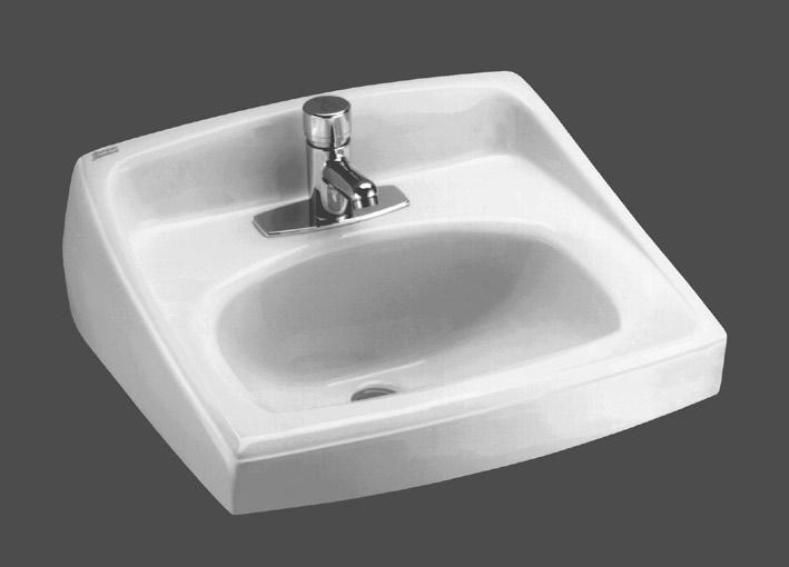 037 For wall hanger (included) or Extra right-hand hole 0356.073 For wall hanger (included) or Extra left-hand hole Faucet holes on 102mm (4") centers: 0355.027 For exposed bracket support 0355.