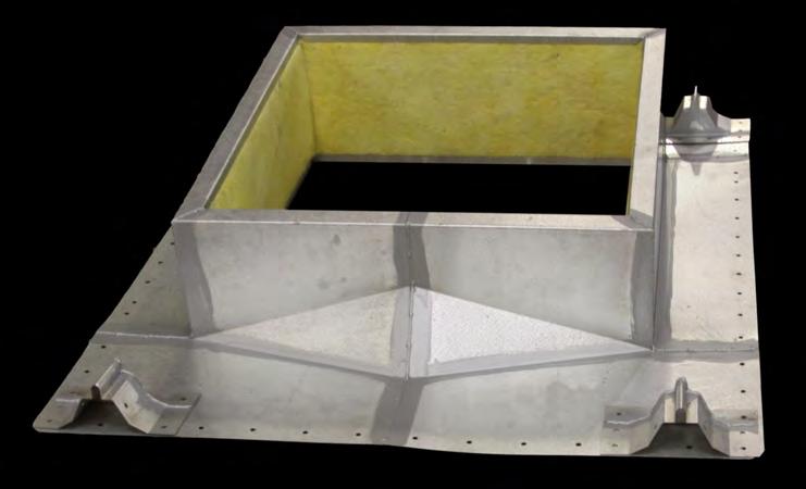 Metal Building Roof Curb Specifications Standard Construction 1. 18 gauge G-90 galvanized steel shell and base plate 2. 1 1/2 thick, 3 lb. density rigid insulation 3. 8 minimum height 4.