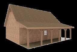 Half Loft with 3/4 Plywood Steps with Landing and Railing 12/12 Pitch Roof Cedar Gable Bracket PRICE GUIDE DURATEMP SIDING