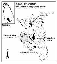 BASIN DESCRIPTION Walawe is the largest river basin (2442 km 2 ) in the southern part of Sri Lanka, spreading over four administrative districts.