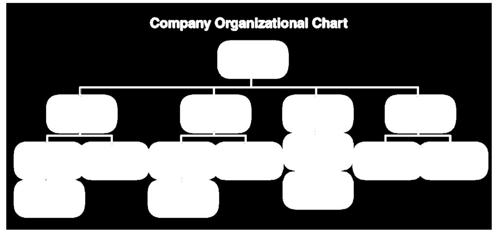 Organizational Structure Organizational chart showings how each employee