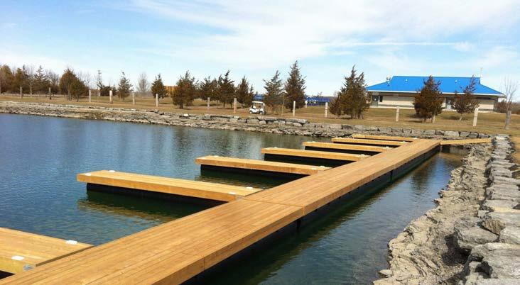 With over 1100 of dock accommodating boats 60 and longer, the system at Killarney Mountain Lodge on