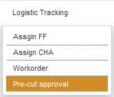 (Or) (a) ABAN logistics Pre-cut Approval menu 3.