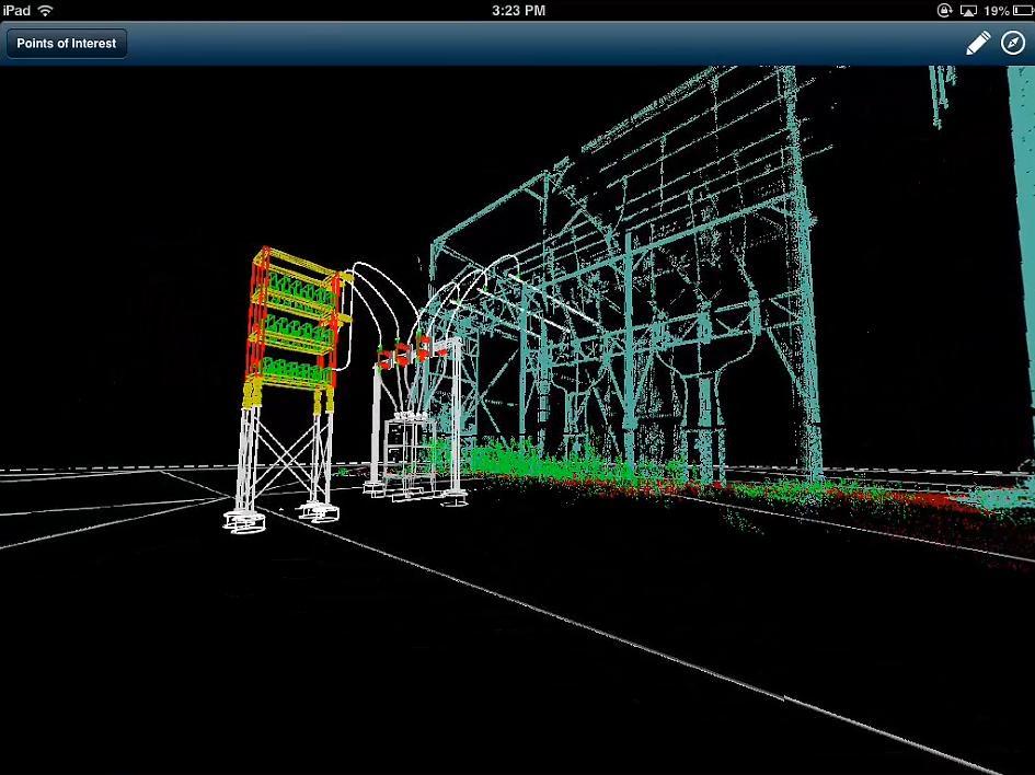 Substation Point Cloud on Mobile Use of Point Clouds is not limited to the desktop