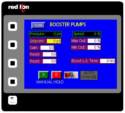 Screen Booster Pump Adjust