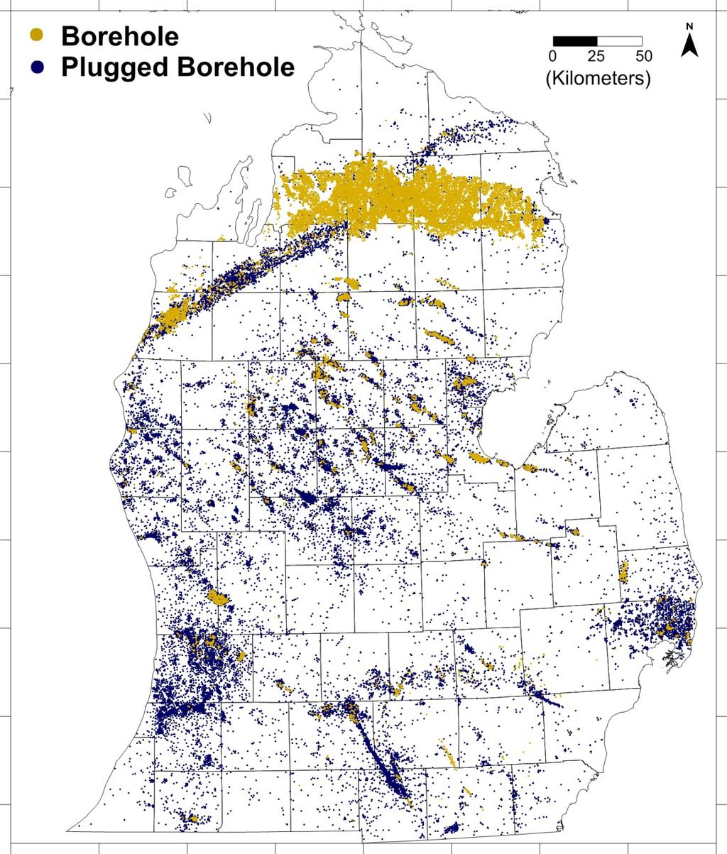 Oil and Gas Wells in Michigan