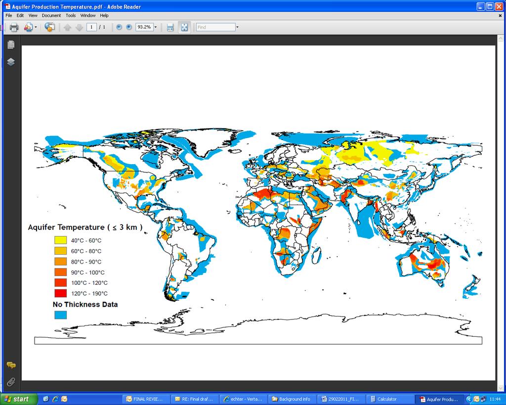 Geothermal resources, part 2 Source: TNO, 2010 Deep sedimentary basins: