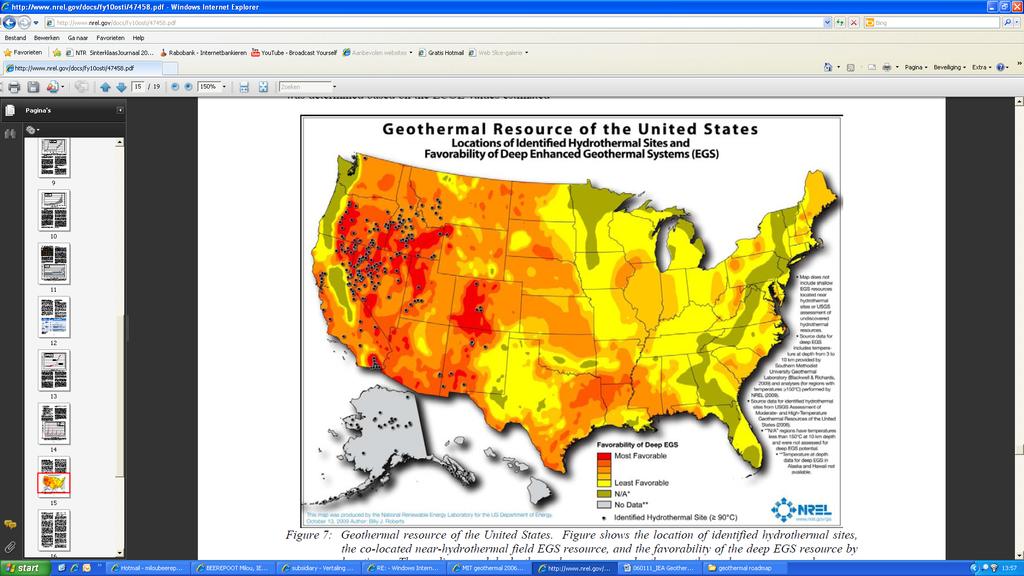 And. geothermal resources, part 3 Source: NREL, 2010 Hot rock resources: nearly