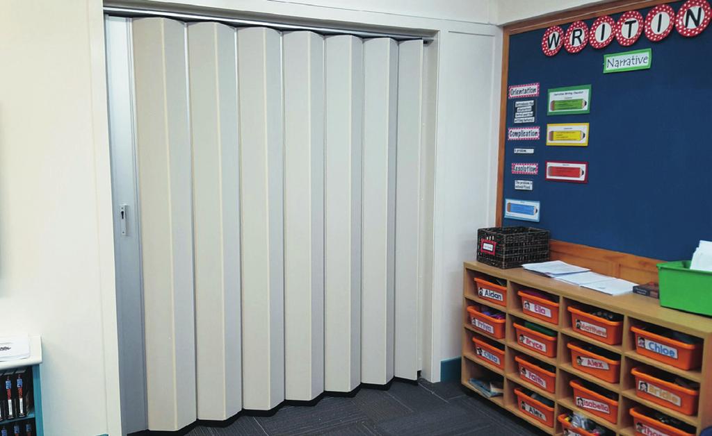 Soundguard Doors Application The Soundguard Acoustic Accordion Doors are the perfect solution for spaces where a quick acoustic or visual barrier is needed.