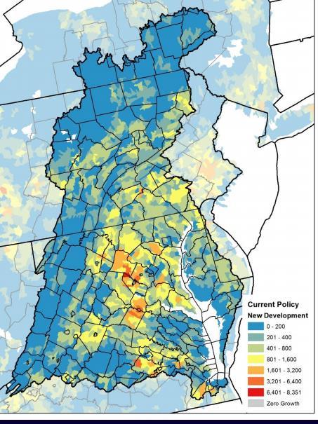Accounting for Growth Pennsylvania in 2025 Demand 236,750 new housing units 345,246 new jobs 25% infill/ redevelopment (weighted average) Impact 181,180 acres of greenfield