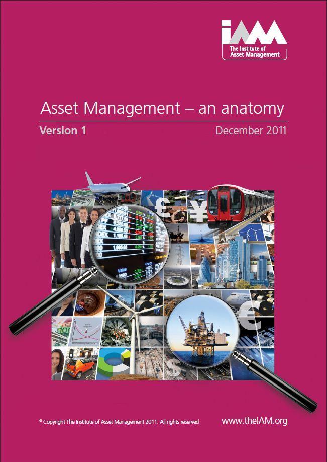 Asset Management Anatomy Intro Disambiguation (asset management and Infra / Enterprise / Physical / Strategic etc) Principles & Philosophy (history, PAS55, ISO
