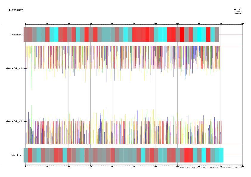 All Signals Predicted by geneid in a Genomic DNA Sequence