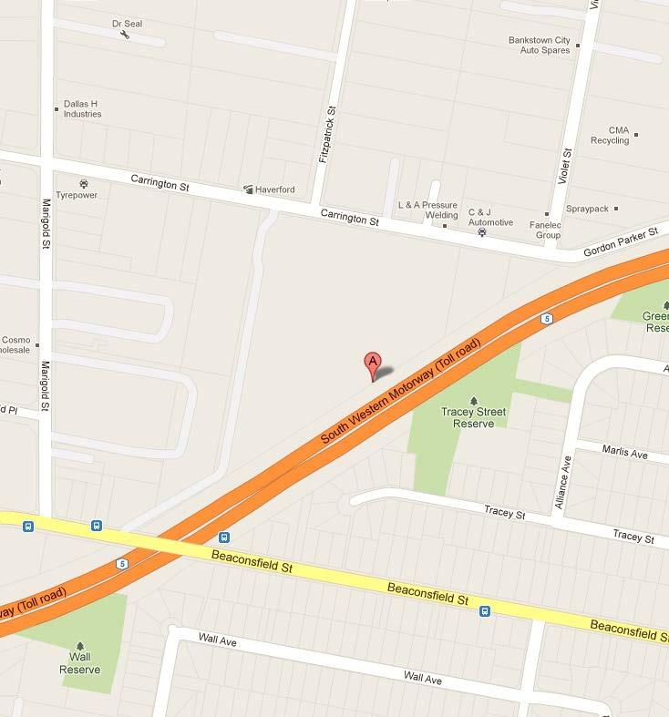 Surrounding area that is likely to be affected by a pollution incident Orora Bev Cans, Revesby Figure 2
