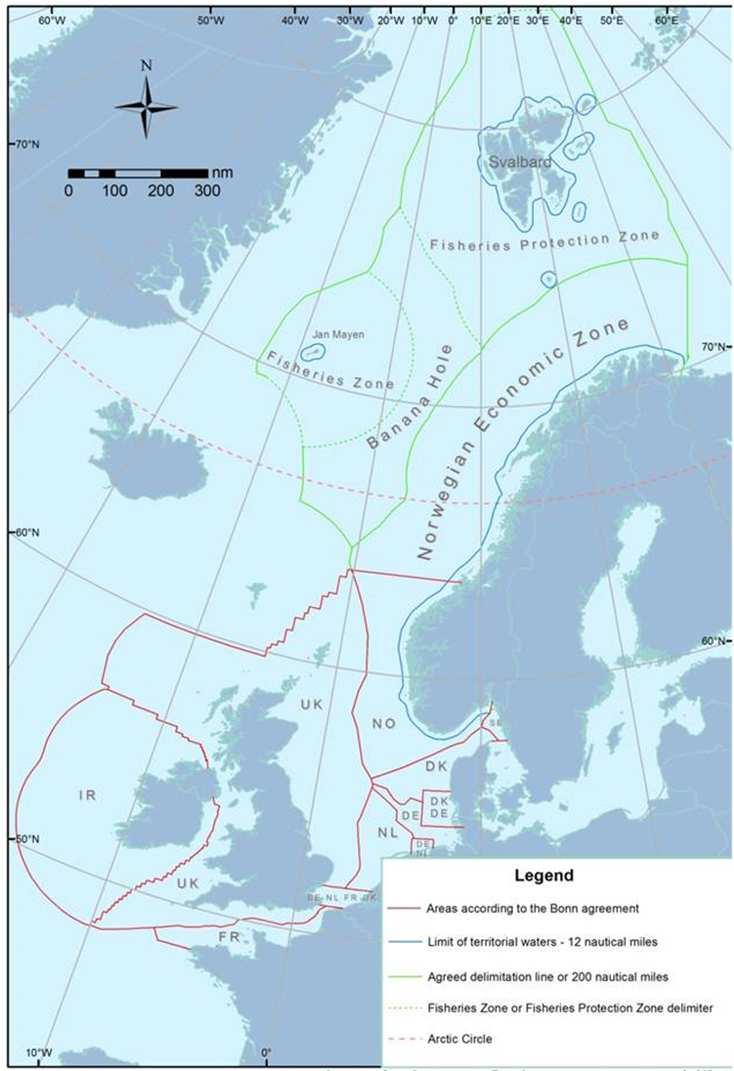 GEOGRAPHICAL AREA OF RESPONSIBILITY Territorial Norway Inland and territorial waters to 2 nm Exclusive Economic Zone 200 nm