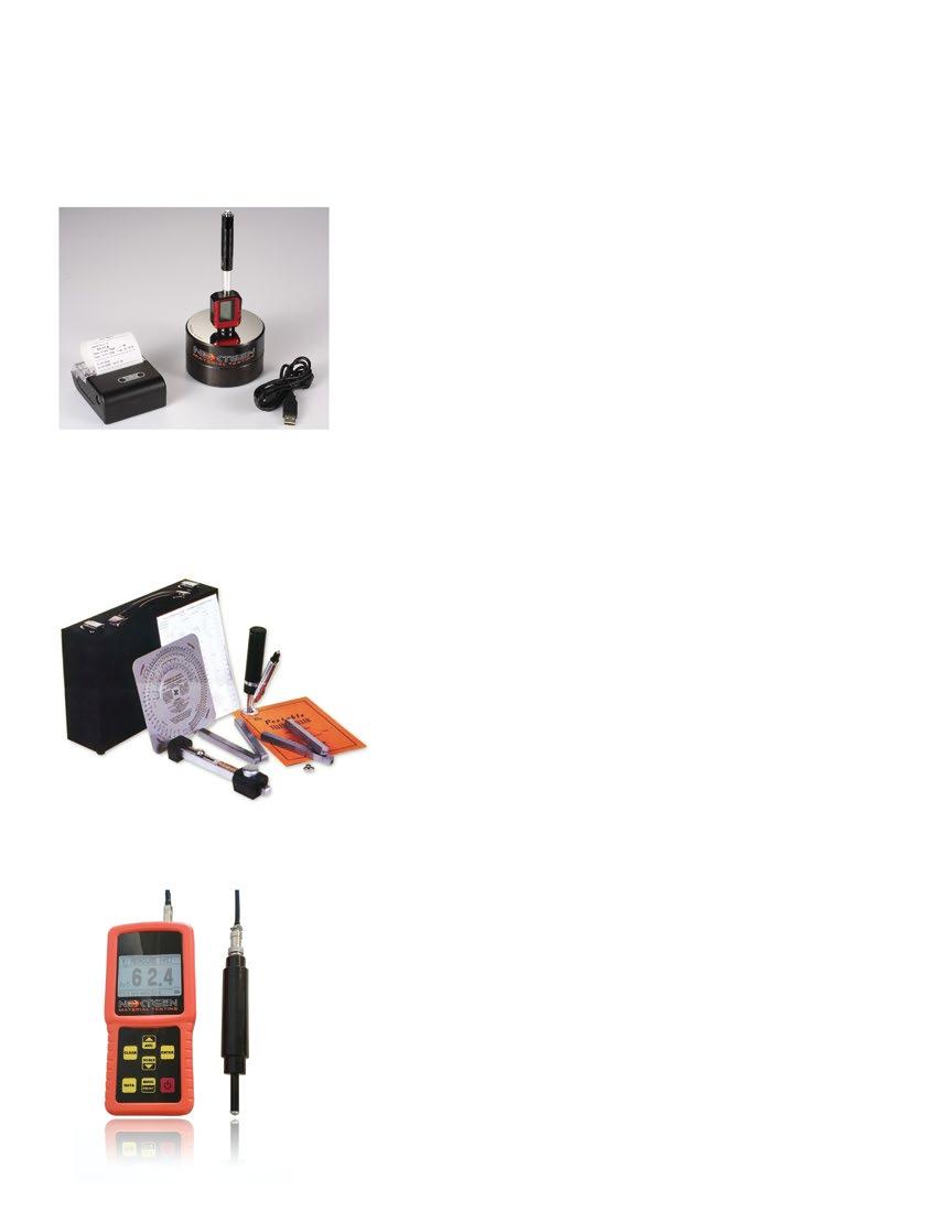 PORTABLE HARDNESS TESTERS Portable hardness testing allows for on site and field production testing on a wide variety of metals and specimen configurations.