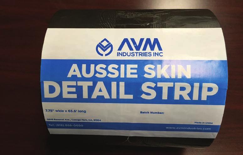 L.A. RR#: 26044 TECH DATA SHEET Sections - 071000 / 071300 / 071353 / 071354 Aussie Skin Detail Strip Heavy Duty Below Grade Waterproofing Membrane Detail Strip Section 071000 / 071300 / 071353 /