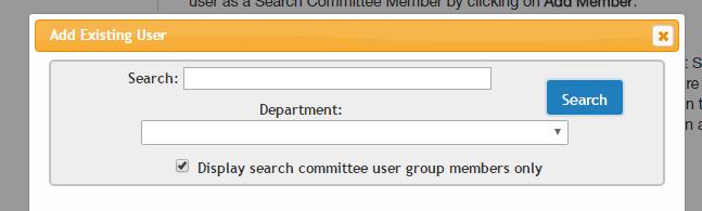 Search Committee Members Search Committee Members will be able to view applicants and application materials of the applicants in the posting they