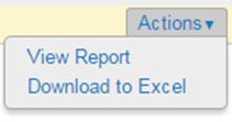 Reports Tab will show you any available reports for that position. To access a report, click on report name. Once the report has run, you will have two options: View Report or Download to Excel.