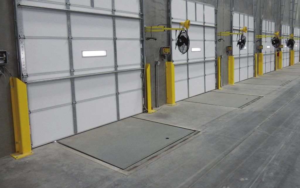 Protective Systems Track Guards Designed to withstand light forklift truck and pallet impacts while protecting the overhead door track from damage Powder coated safety-yellow makes it easy for the
