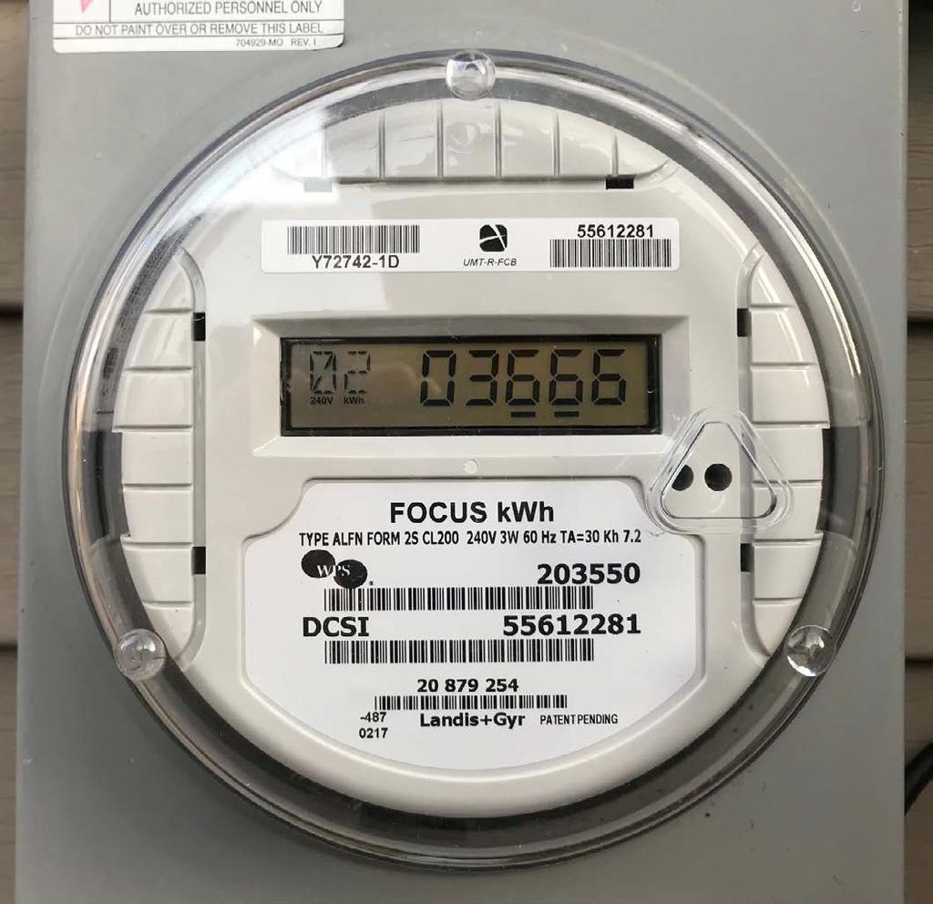 Electric Meter Close-up of a Digital