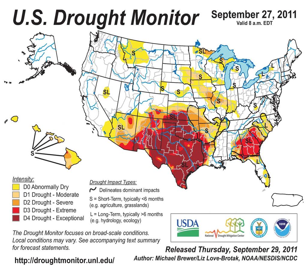 September 2011 - authors changed the Drought Impact Types from A (Agricultural) and H (Hydrological) to S (Short-Term)