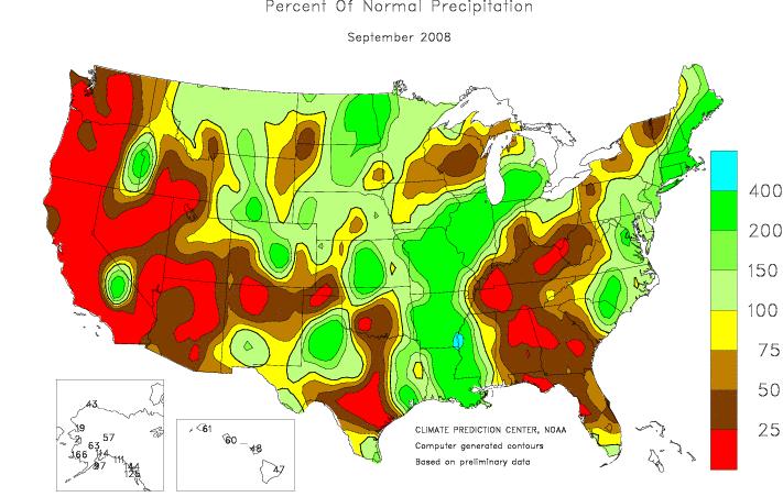 Historically, USDA has relied on many products to help identify drought areas rainfall & temperature