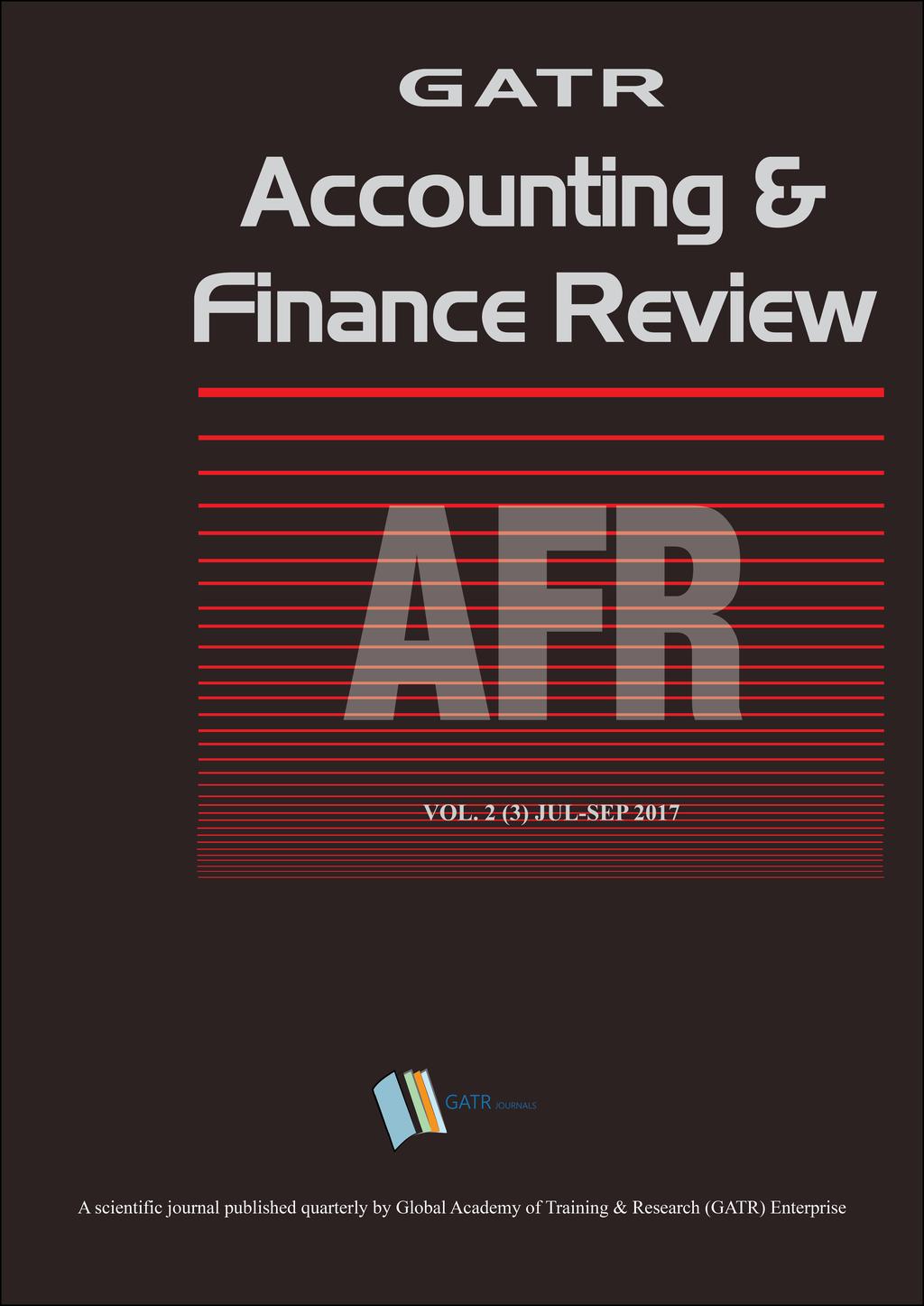 Accoun ng and Finance Review GATR JOURNALS Journal homepage: www.gatrenterprise.com/gatrjournals/index.