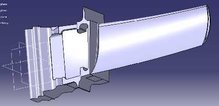 gas turbine blade is prepared in such a way that it should exactly represent the actual blade virtually and its profile can be taken for the further analysis. Figure 1.