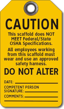 Make every effort to identify scaffold related hazards during daily JSA s.