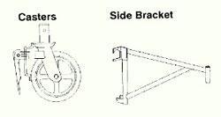 SCAFFOLD ACCESSORIES SIDE OR END BRACKETS FOR: