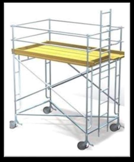 Mobile Scaffolds A mobile scaffold is a powered or non-powered, portable, caster or wheel-mounted supported scaffold.