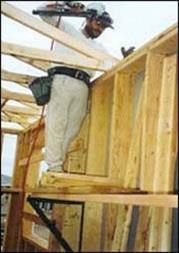 (for carpenters' bracket scaffolds only) by a bolt extending through to the opposite side of the structure's wall 2. Ensure wooden bracket-form scaffolds are an integral part of the form panel. 3.