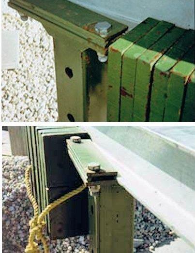 2. installed perpendicular to the face of the building or structure, or opposing angle tiebacks should be installed (single tiebacks installed at an angle are prohibited) 3.