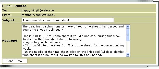 2. Manually dismiss the Time sheet yourself (for Never Started sheets) a. Click Review and then Take Possession. b.