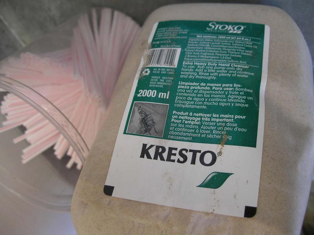 Chemical Name: Kresto Heavy Duty Hand Cleaner Manufacturer: Stoko