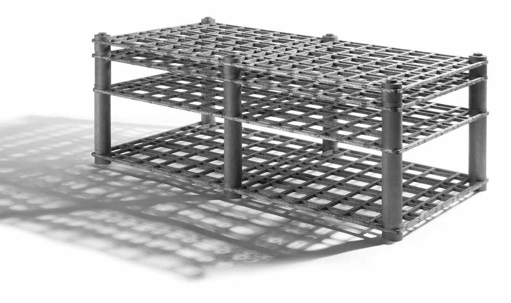 In contrast to machined or water-jet cut grids, these grids, manufactured in a single, separate process, have a continuous fiber structure and no joints.