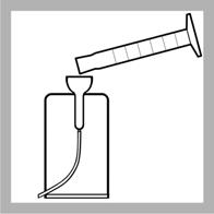 Rinse a clean, 50-mL plastic graduated cylinder three times with sample. 5. Fill the rinsed cylinder to the 50-mL mark with sample from the flask.