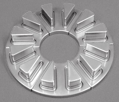 Stator Magnetic steel sheets: 35A36 Outer diameter: 11 mm Stator Fig. 7. Production motors Fig. 8. Soft magnetic powder core for an axial gap possible to create the core as a single piece.