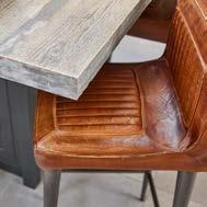 The natural texture of the reclaimed breakfast bar