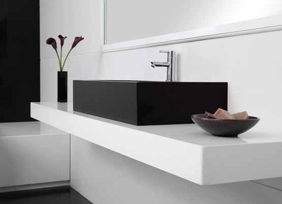 1141 Pure White & 3100 Jet Black Vanity Non-porous, waterproof, mould and