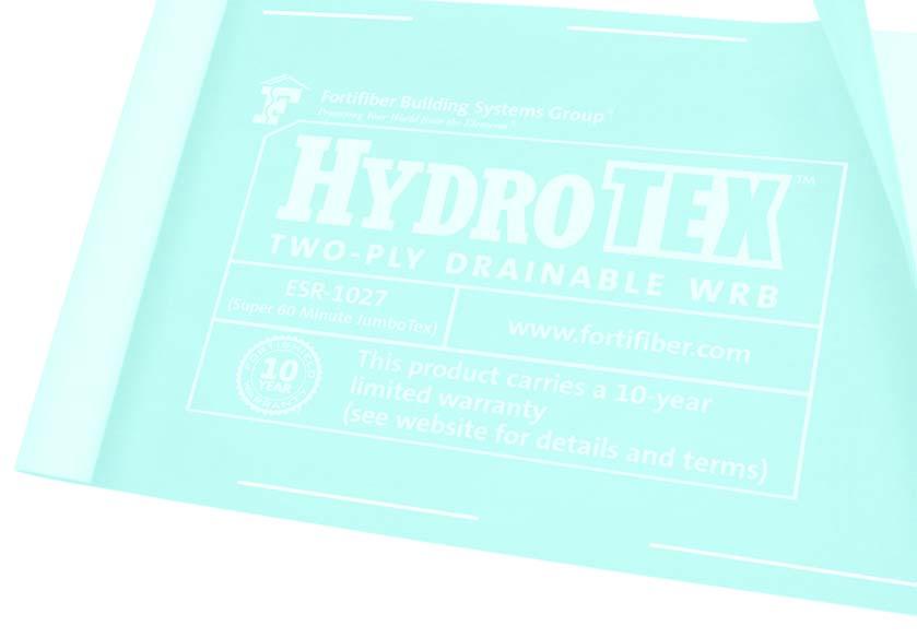 H Y D R O T E X Product Description: Hydro Tex is a scientifically advanced housewrap combined with a professional Grade D building paper, designed for use within a variety of exterior wall