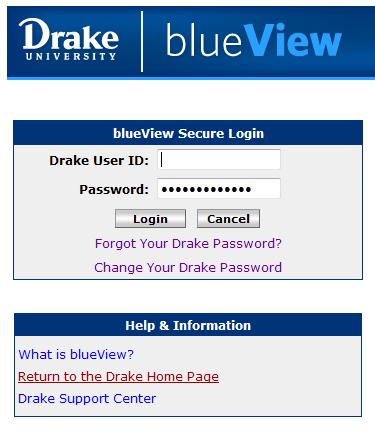 Blue View Secure Login: Enter your Banner