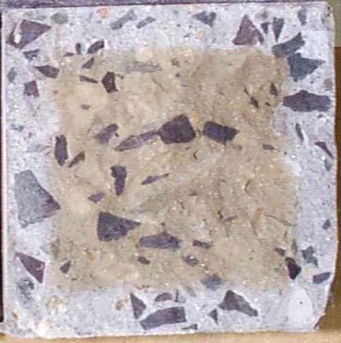 Chloride Penetration Depths in Concrete after 28 days Cyclic Testing Mixture-F Mixture-E