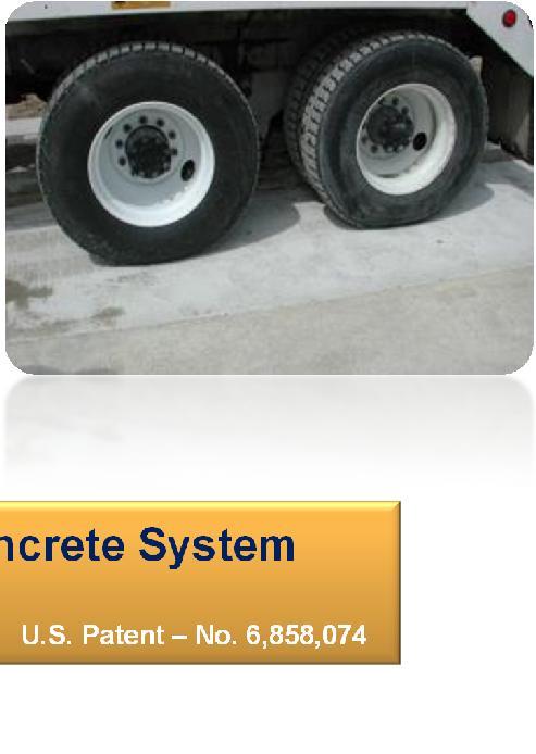 4x4 Concrete Strength-on-Demand Challenge: An alternative solution to expensive, rapid setting cement-based concrete Faster-setting, user-friendly and cost effective Develops 400 psi (2.