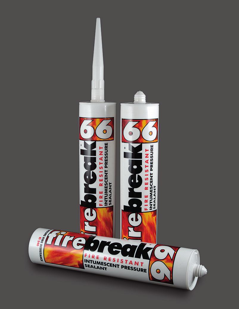 PAGE 1/5 ISSUE 01 05/18 Firebreak 66 Intumescent Pressure Sealant TECHNICAL DATA SHEET Firebreak 66 is a one part intumescent acrylic sealant which in fire conditions expands with high pressure to