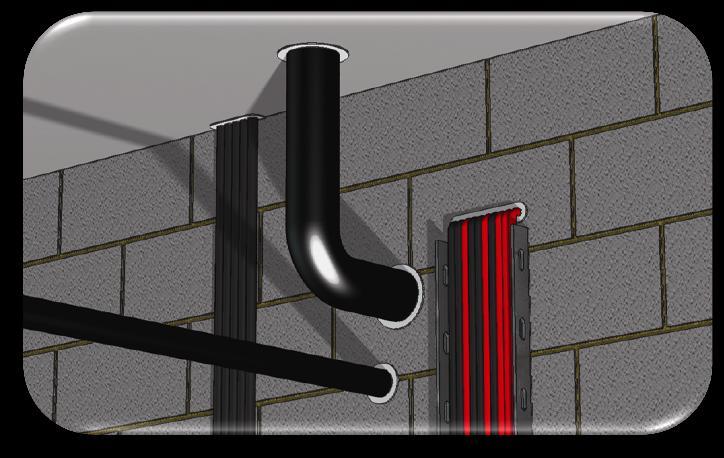 In the event of a fire The sealant will react and crush the plastic pipe