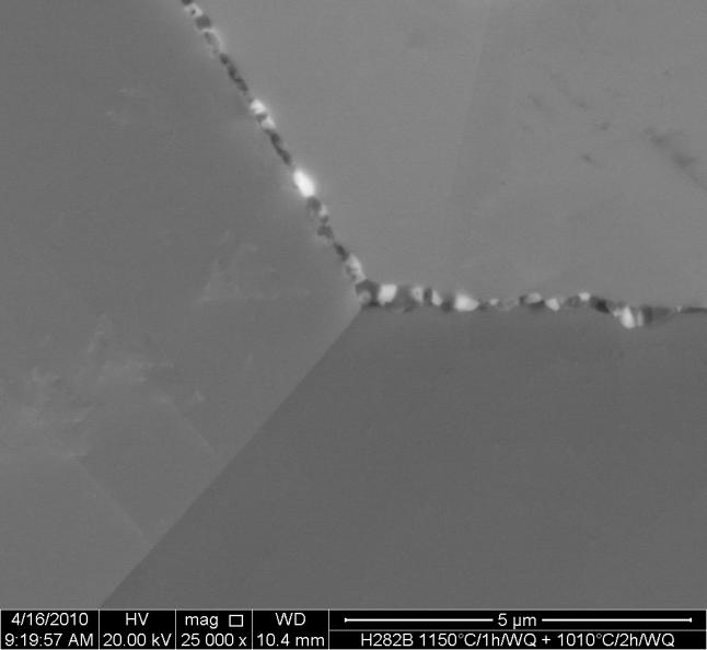 incorporated into each alloy microstructure during the second solution heat treatment.