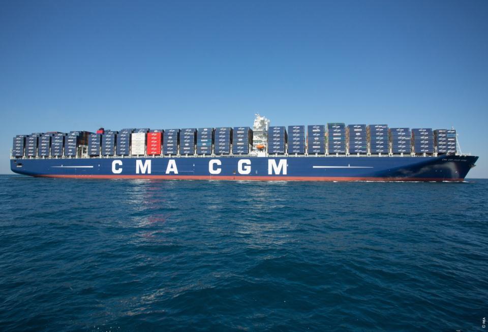 How Big is BIG? CMA CGM JULES VERNE (Pictured) 16,022 TEUs 175,368 GT 396M (1299Ft) LOA 53.6M (176Ft) Beam 16M (52.5Ft) Sdraft 70M (219.