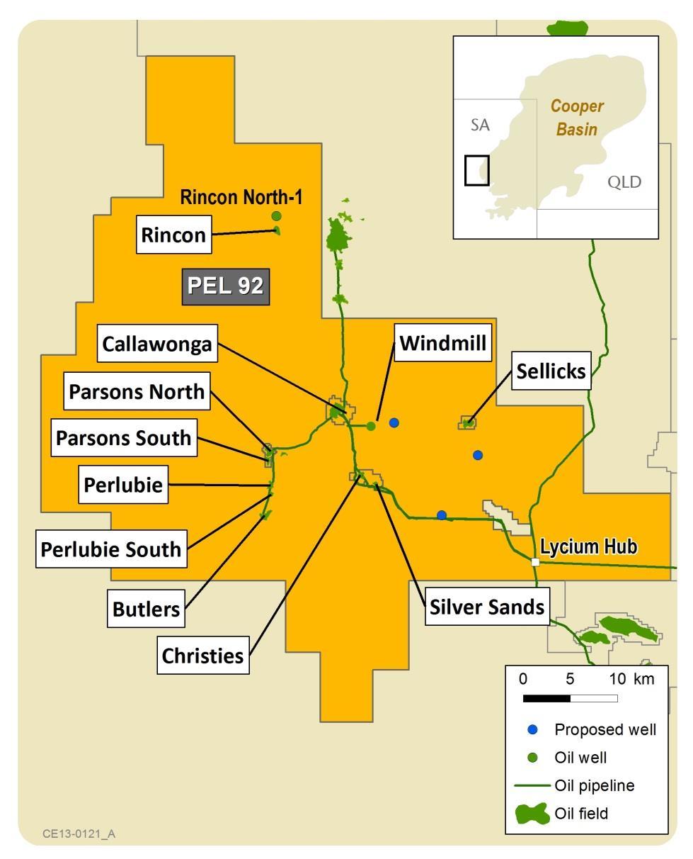 PEL 92 Beach 75% and operator, Cooper Energy 25% Current gross production ~6,000 bopd Callawonga-7 and -8, Windmill-1 and -2 development wells on-line, production add of ~700 bopd Three/four