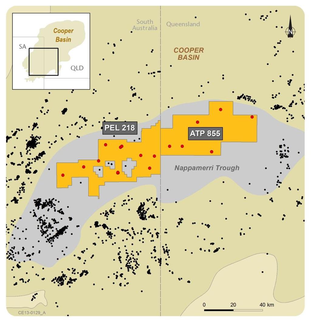 Nappamerri Trough Natural Gas A staged and methodical exploration and appraisal program Delineation of a significant untapped resource Multiple formations present Aerially extensive with permits